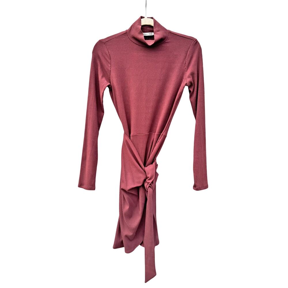 Reformation Julie Wrap Mini Dress in Merlot Small S - Picture 2 of 5